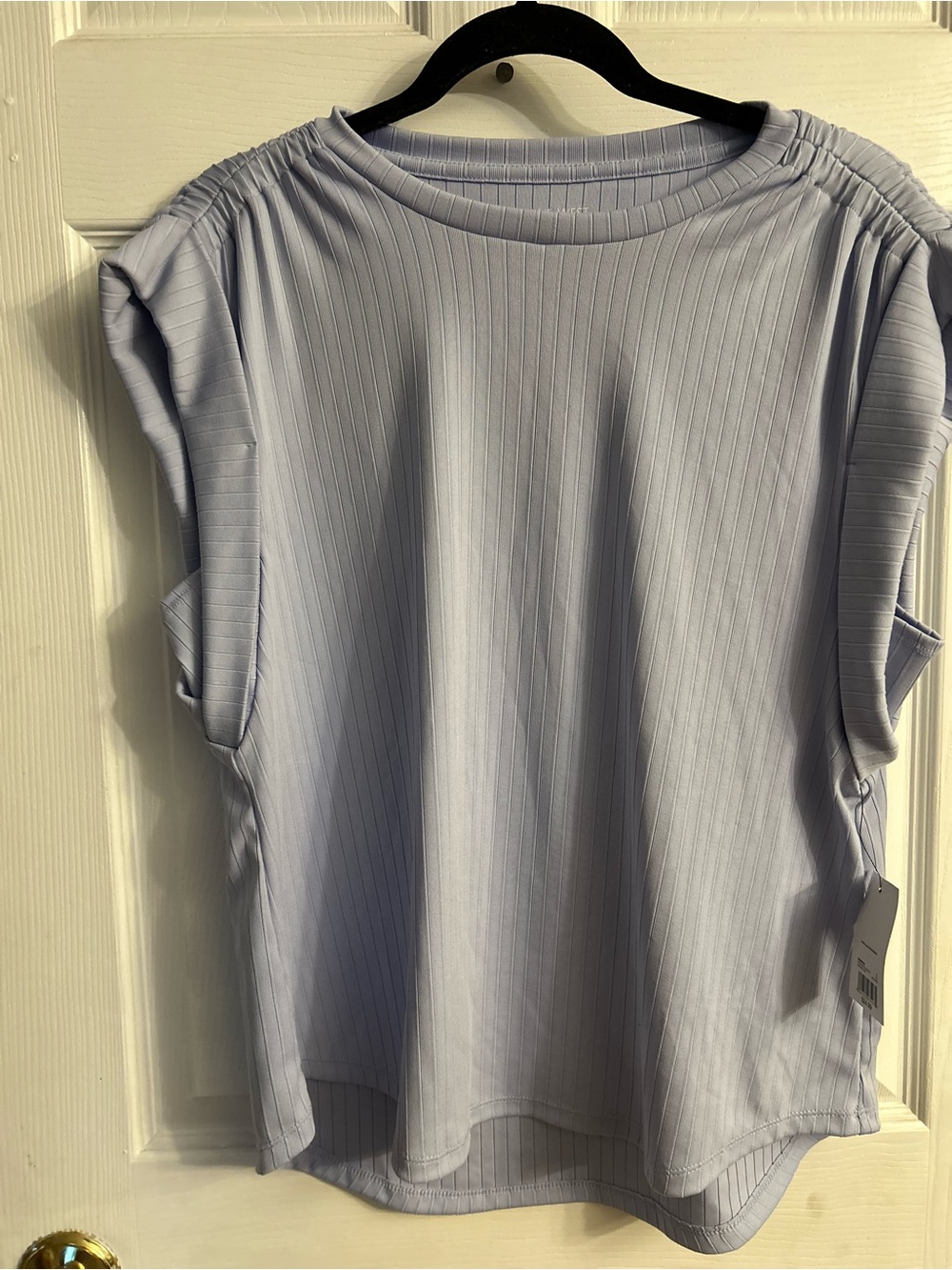 Nine West Sleeveless Ribbed Crewneck Top in Periwinkle